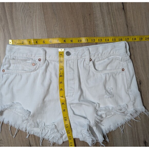 Free People We The Free Size 31 Cut Off Denim Shorts Button Fly Cotton Lot Of 2 - Picture 12 of 13